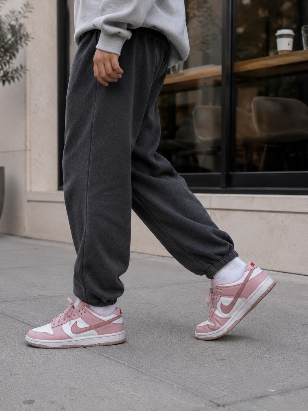 Nike Dunk Low Pink White Sneakers Shoes US 4Y